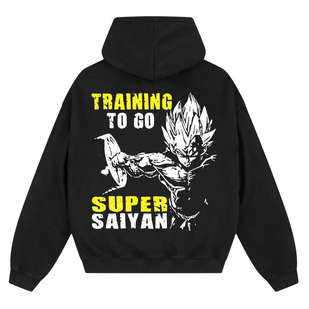 SUPER SAIYAN VEGETA OVERSIZE ZIPPER HOODIE