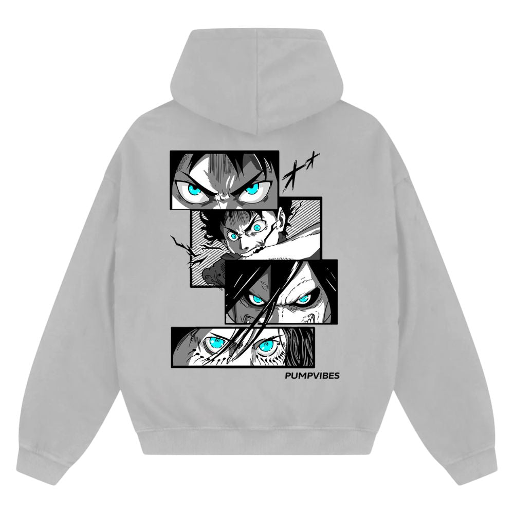Tatakae Oversize Zipper Hoodie