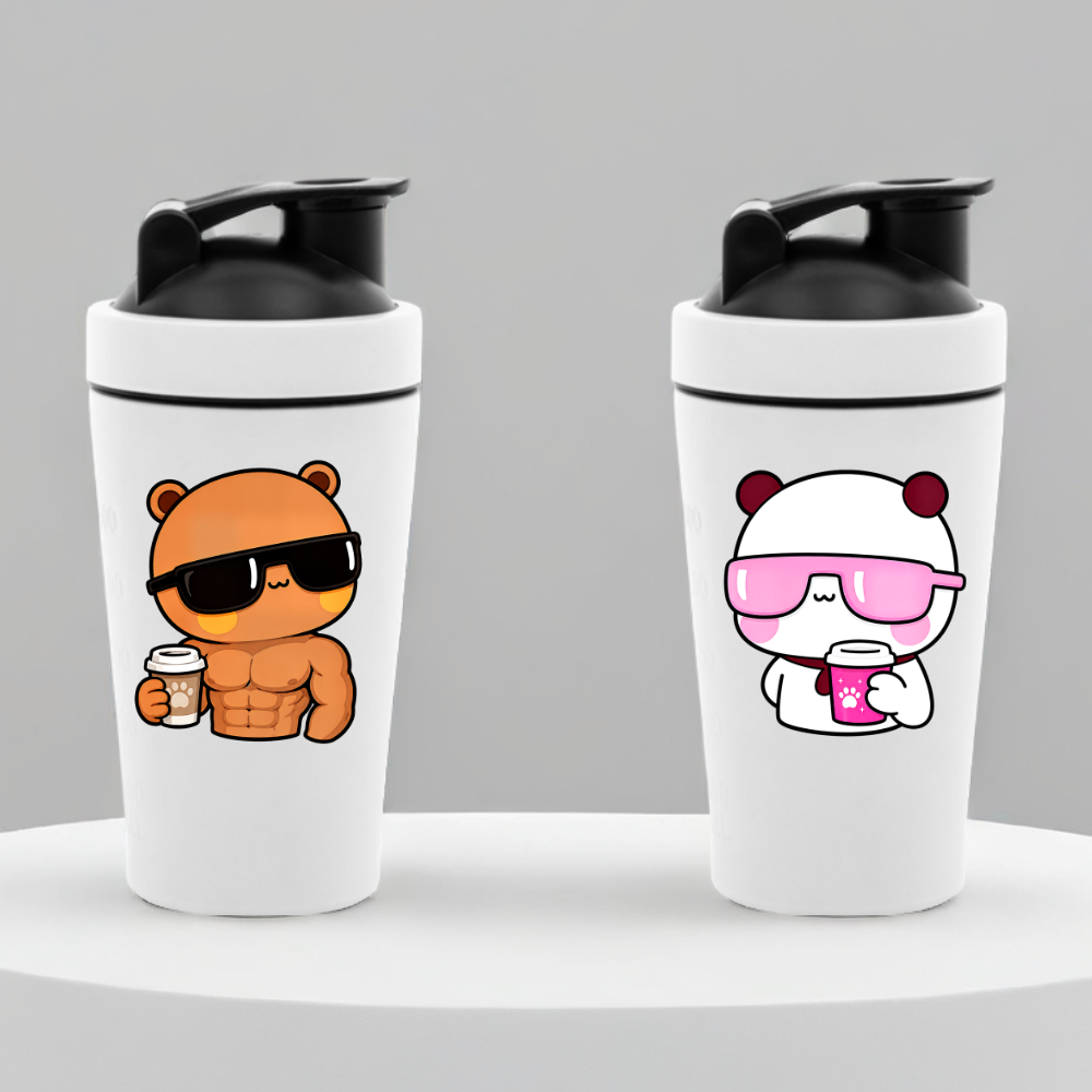 Pumpi & Puffy Couple Edelstahl Shaker