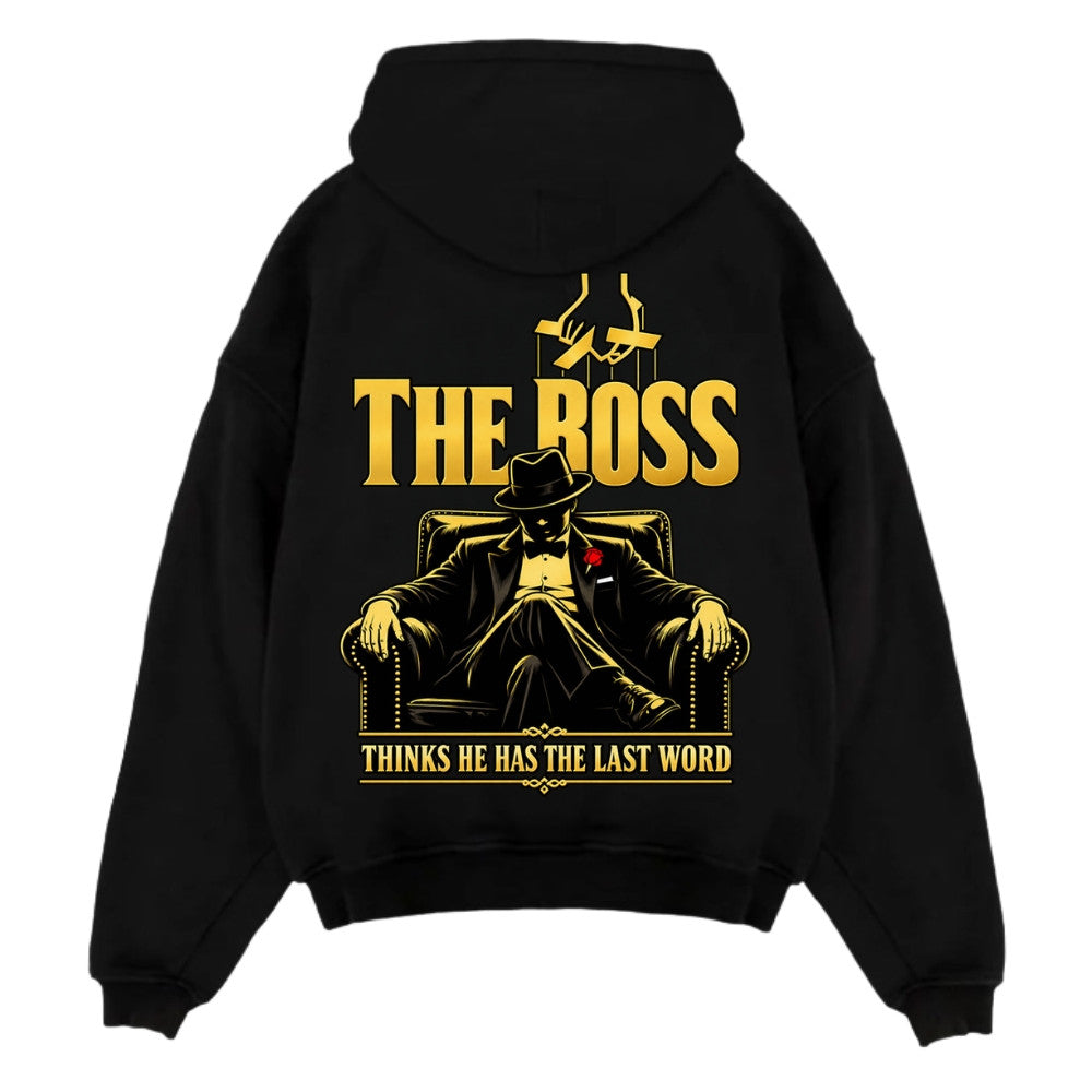 THE BOSS Oversize Hoodie Schwarz Backprint