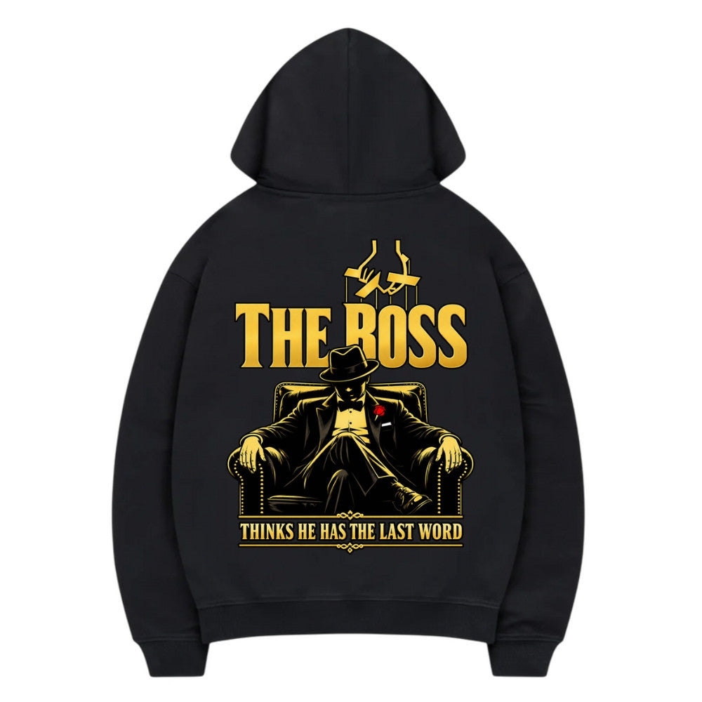 THE BOSS Premium Hoodie Schwarz Backprint
