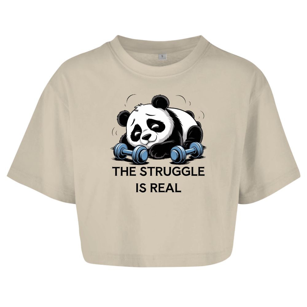 The Struggle Is Real Oversize Crop Top