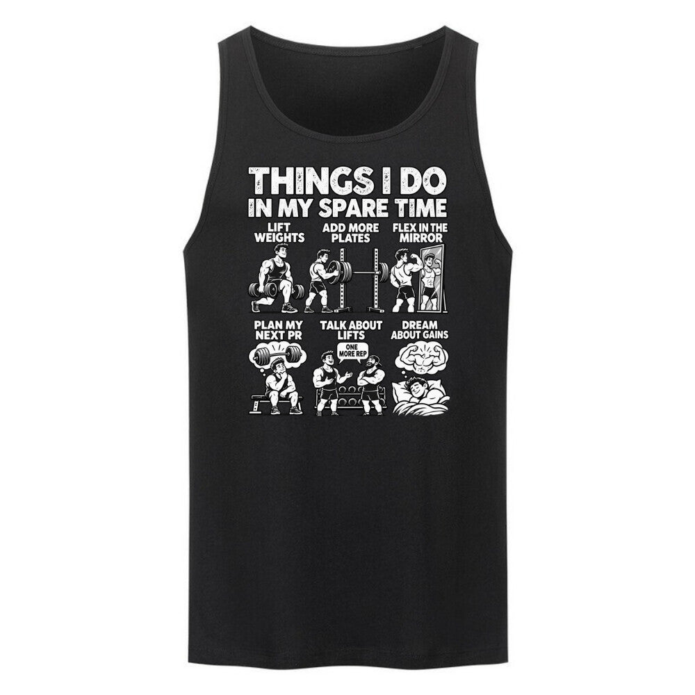 THINGS I DO Herren Tank Top Schwarz