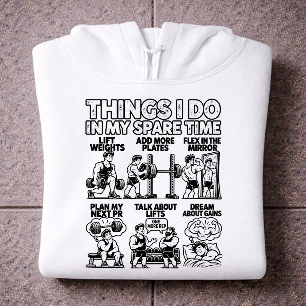 THINGS I DO Oversize Hoodie Weiß