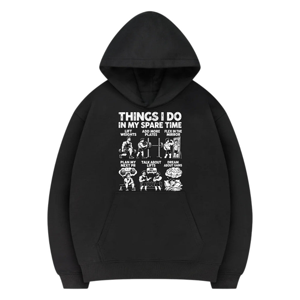THINGS I DO Premium Hoodie Schwarz