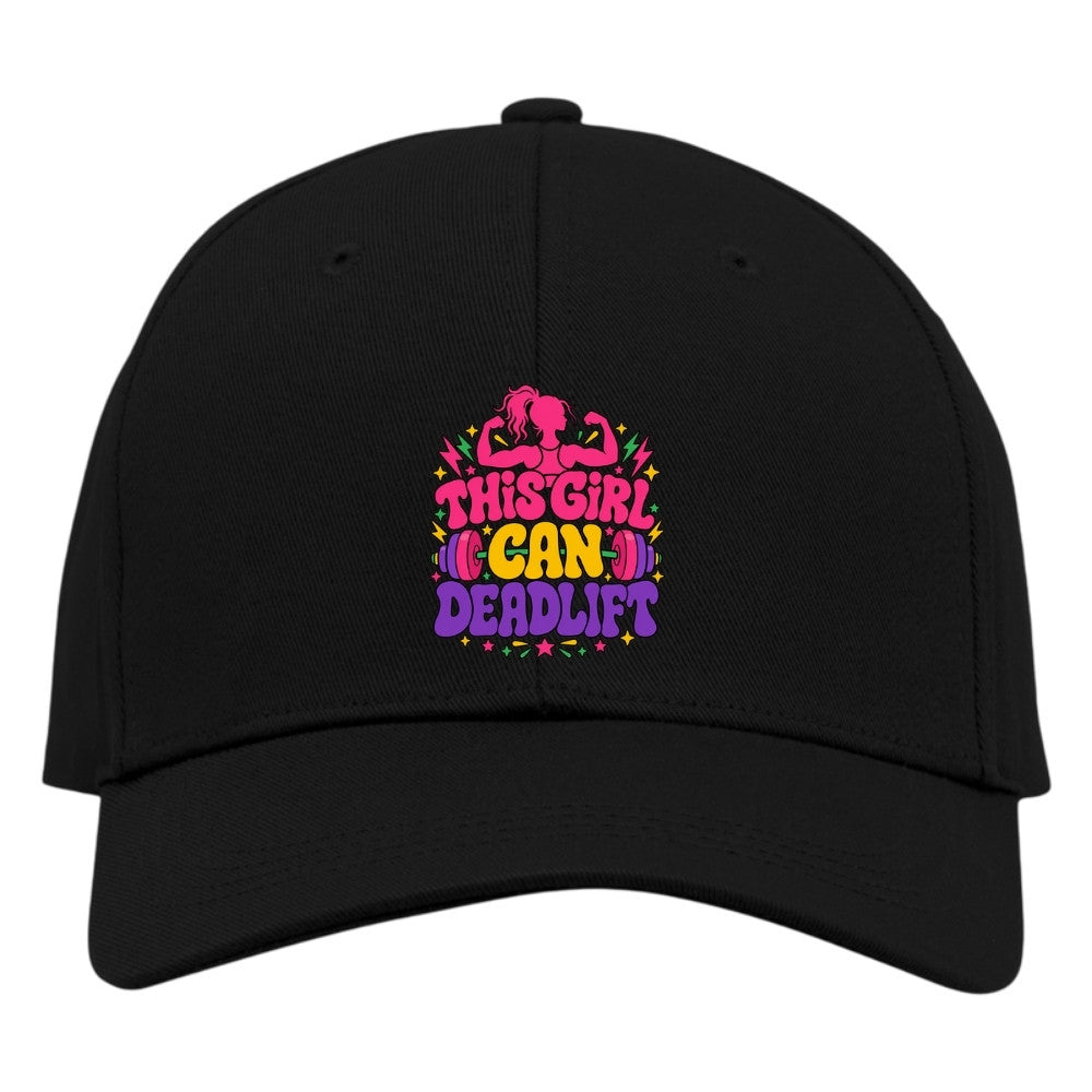 This Girl Can Deadlift Gym Cap Schwarz
