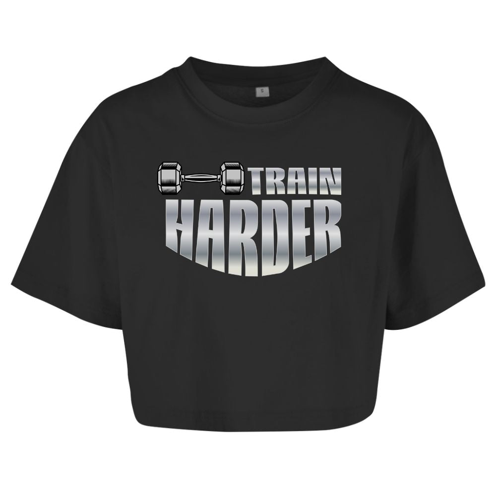 Train Harder Oversize Crop Top