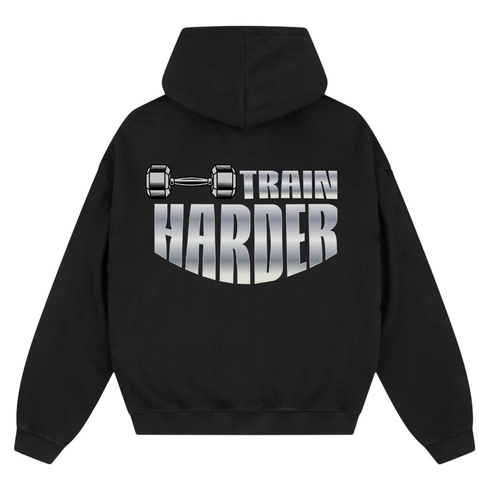 Train Harder Oversize Zipper Hoodie