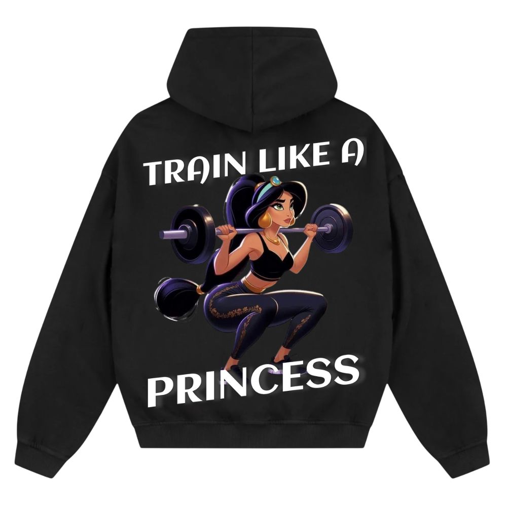 Train Like A Princess Oversize Zipper Hoodie