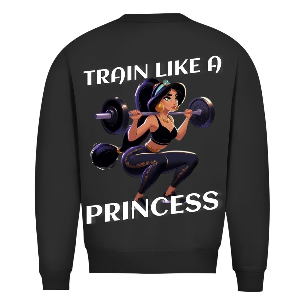 TRAIN LIKE A PRINCESS PREMIUM SWEATSHIRT (BACKPRINT)
