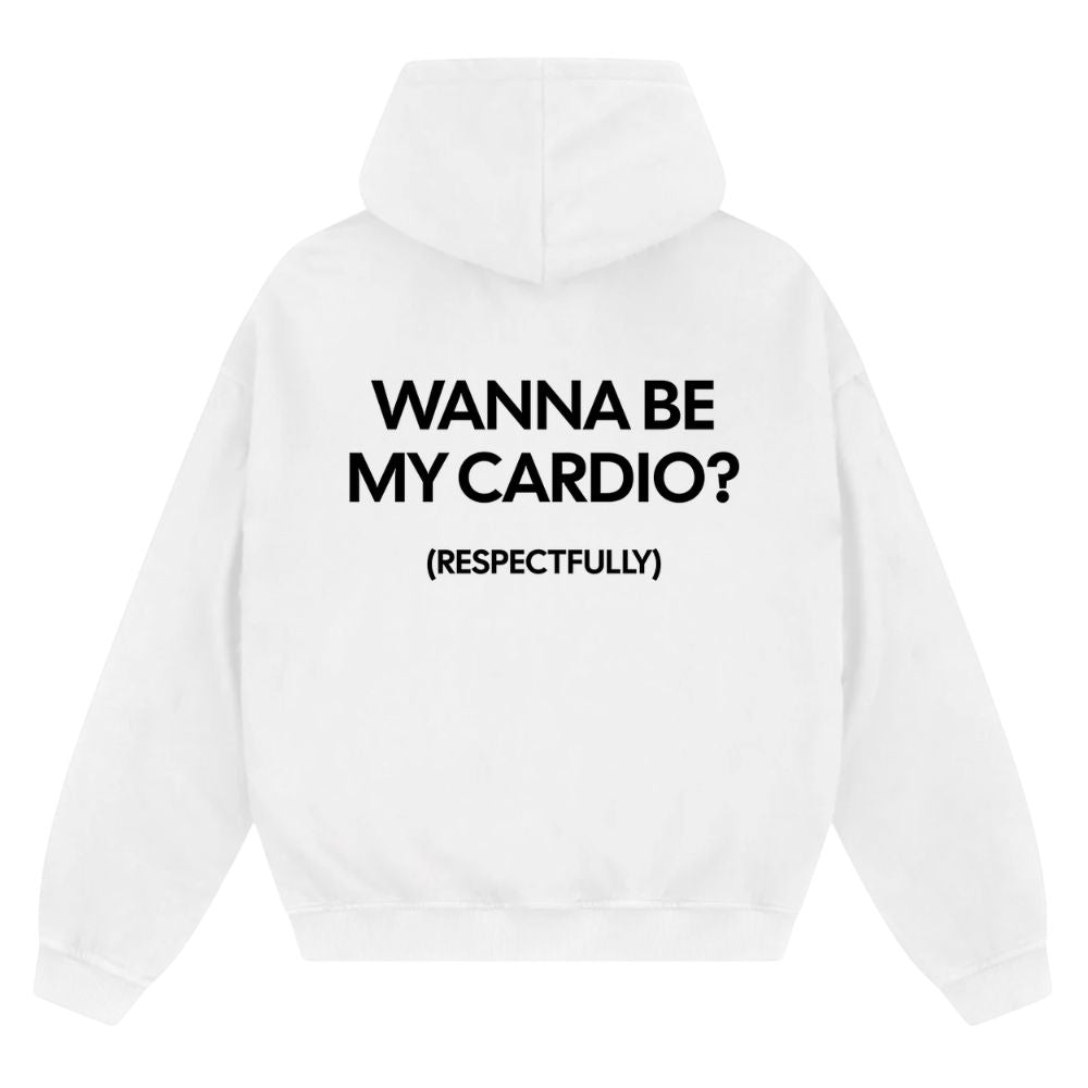 Wanna Be My Cardio Oversize Zipper Hoodie