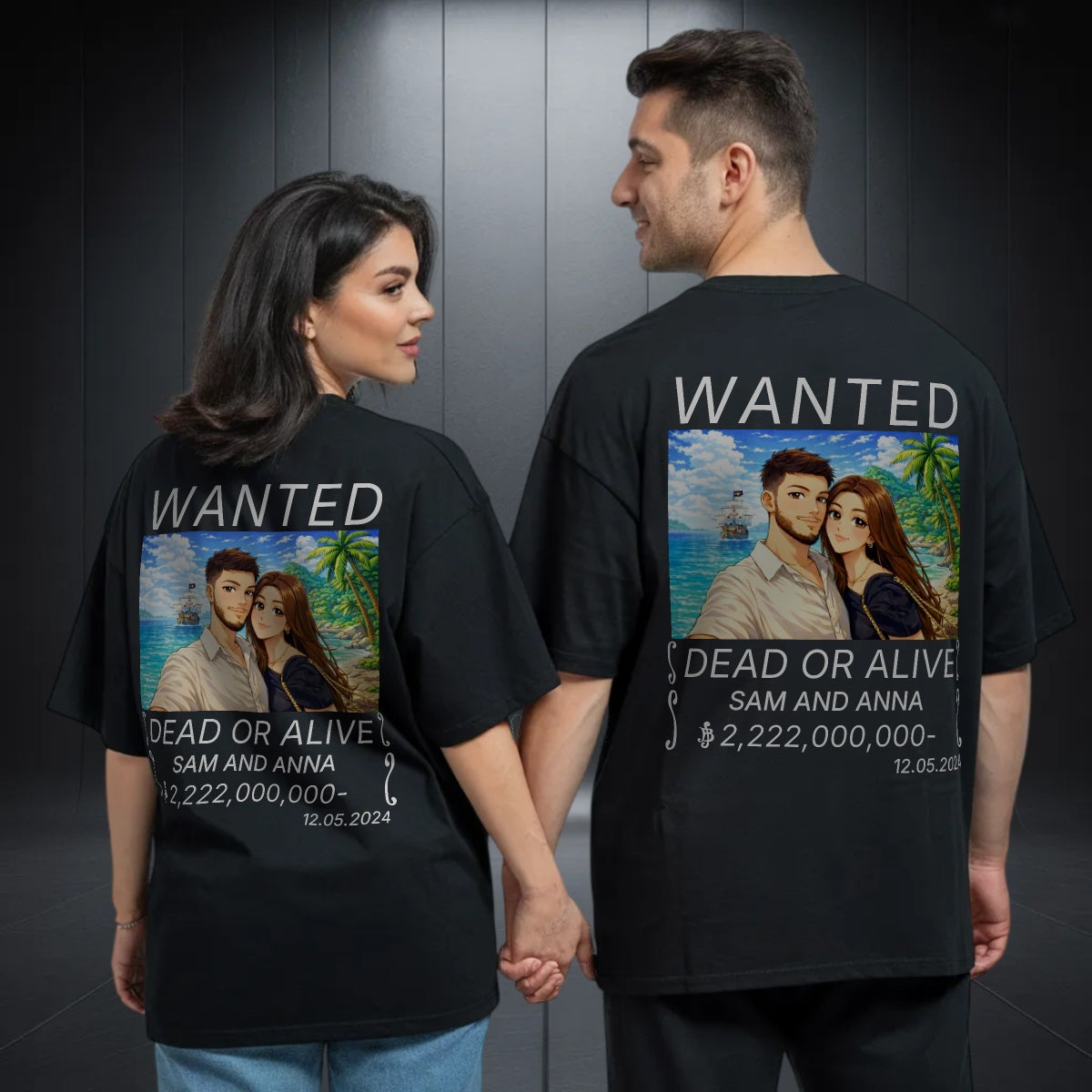 Wanted Oversize Shirt Personalisiert