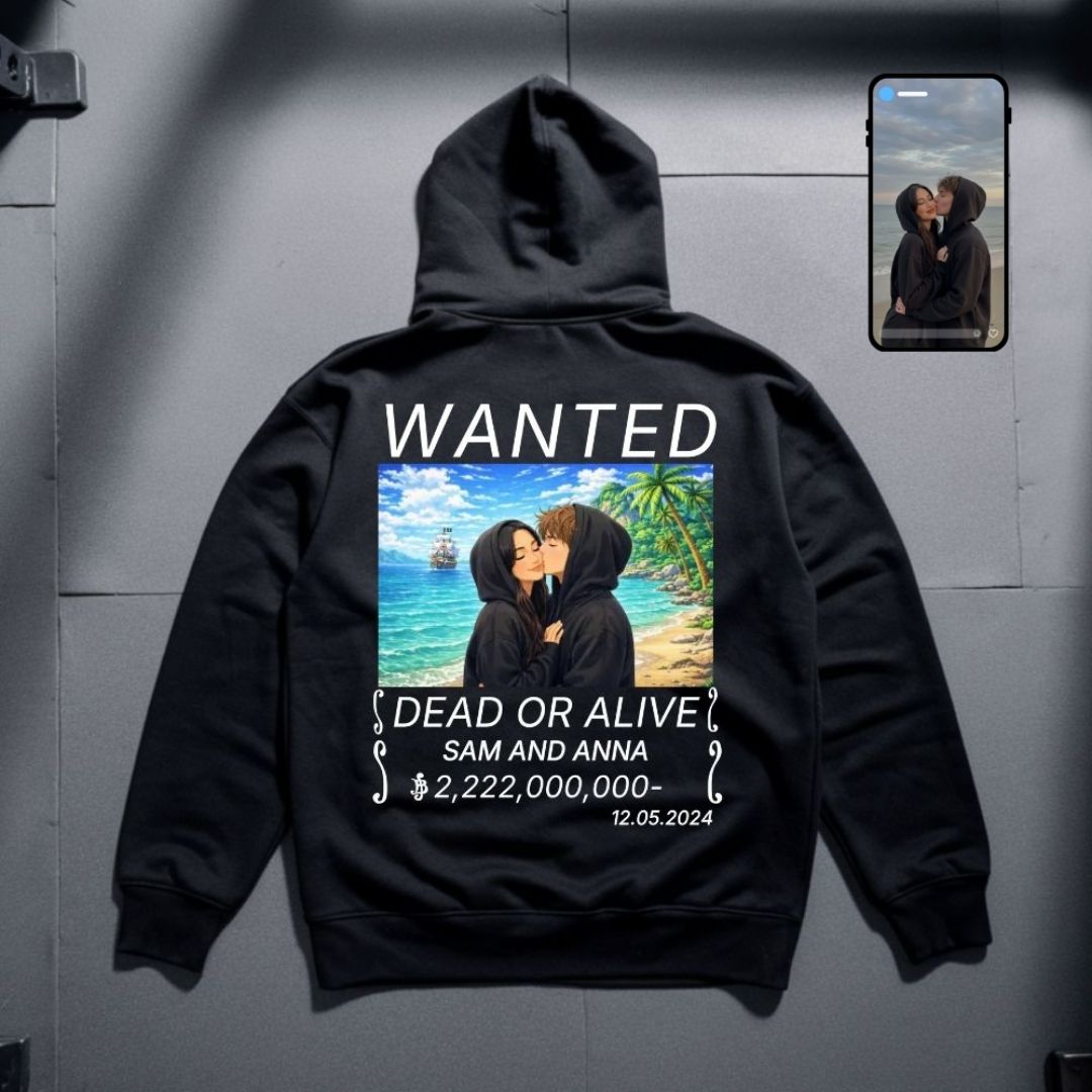 Wanted Hoodie Personalisiert