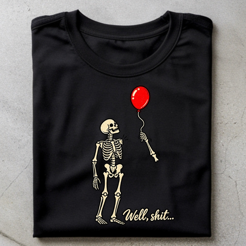 WELL SHIT Premium Shirt Schwarz Frontprint