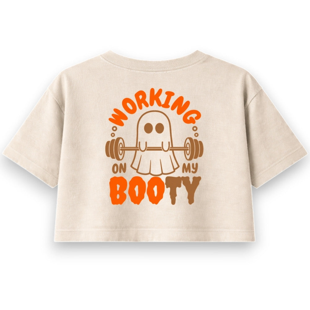 Working Booty Oversize Crop Top Sand