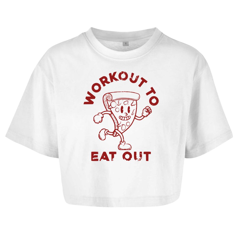 Workout To Eat Out Oversize Crop Top