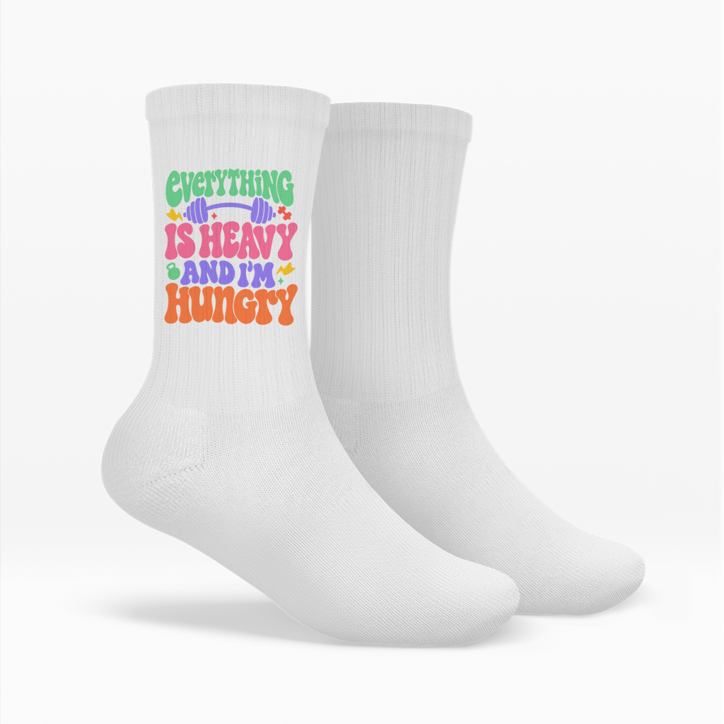 EVERYTHING IS HEAVY CREW SOCKEN