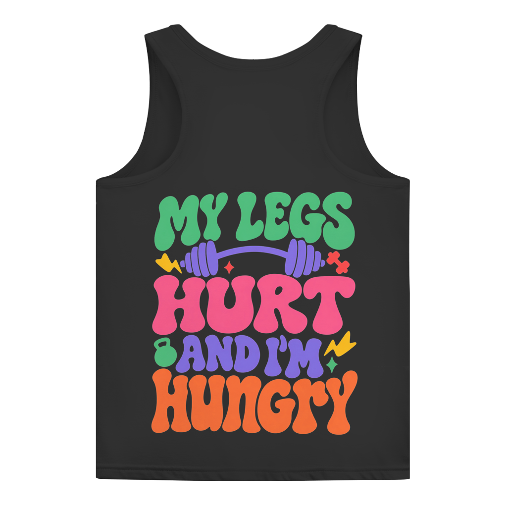 MY LEGS HURT DAMEN TANK TOP (BACKPRINT)