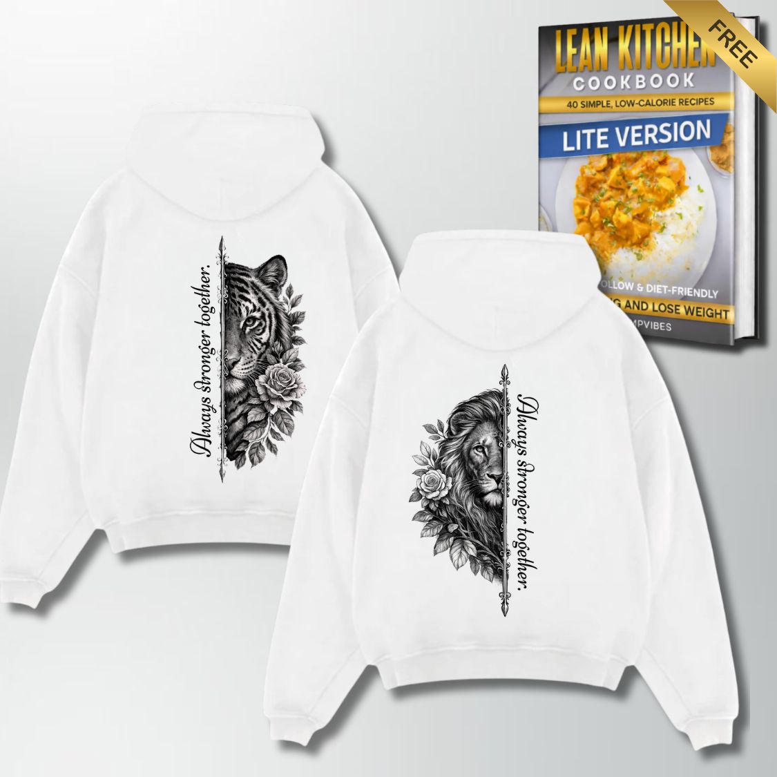 Always Stronger Together Oversize Hoodie Couple