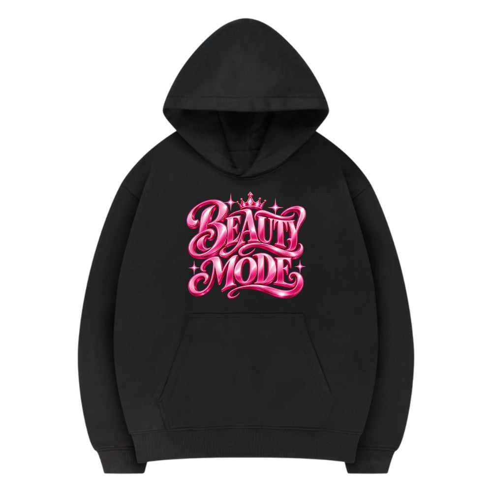 BEAUTY MODE Premium Hoodie Schwarz