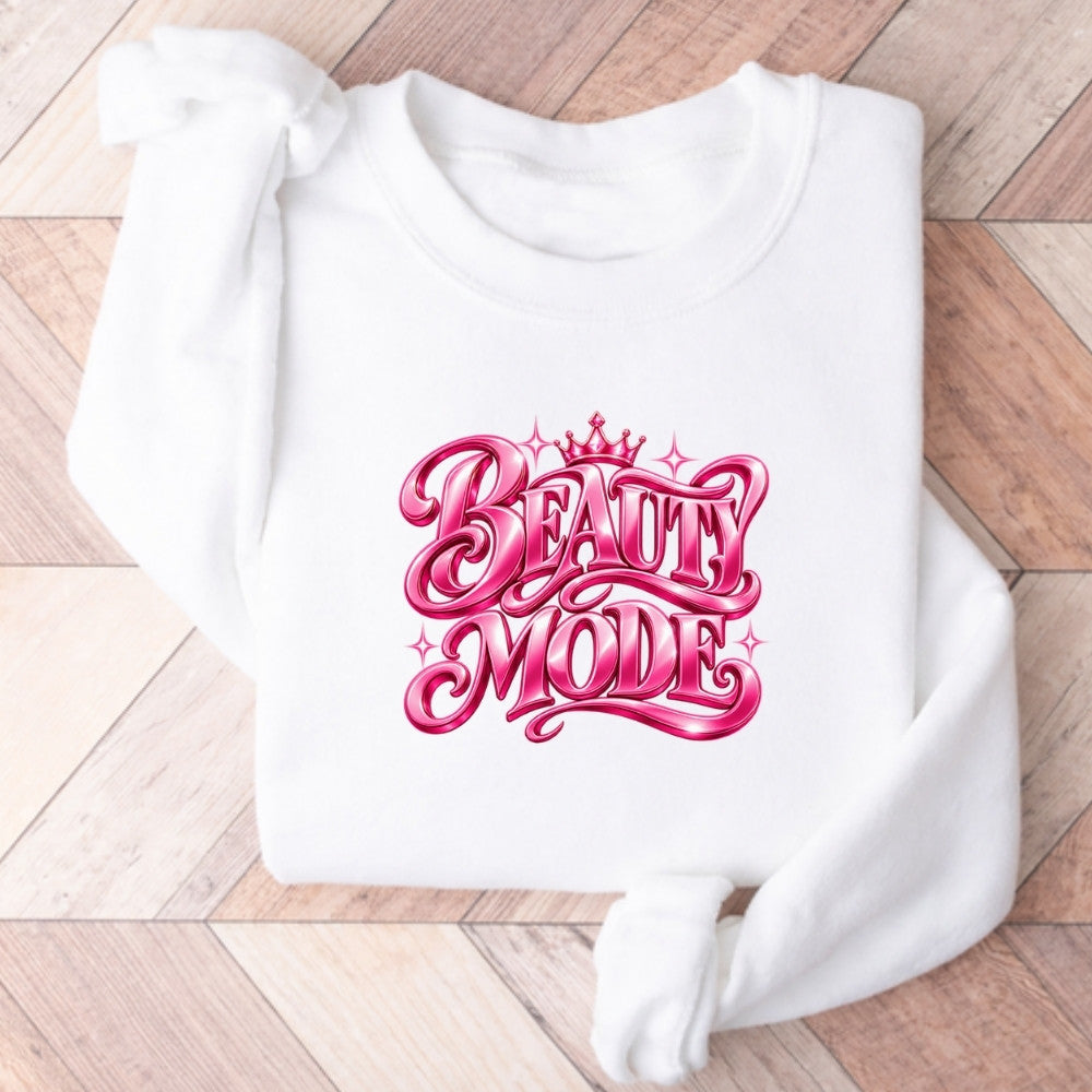 BEAUTY MODE Sweatshirt Weiß