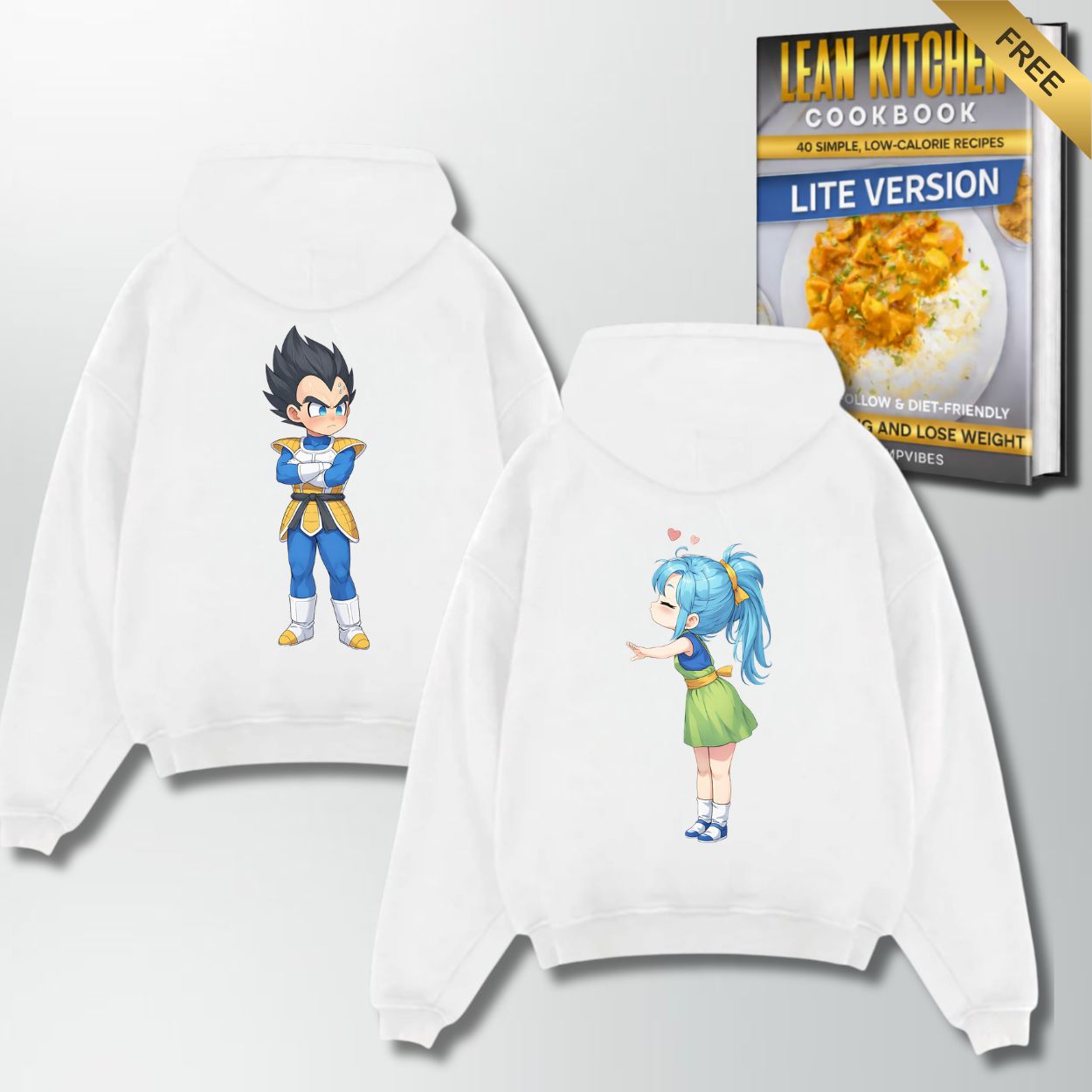 Vegeta x Bulma Couple Oversize Hoodie
