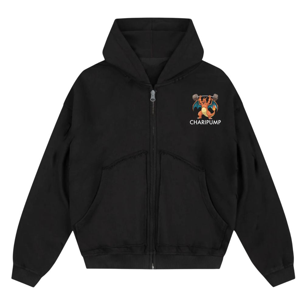 Charipump Oversize Zipper Hoodie