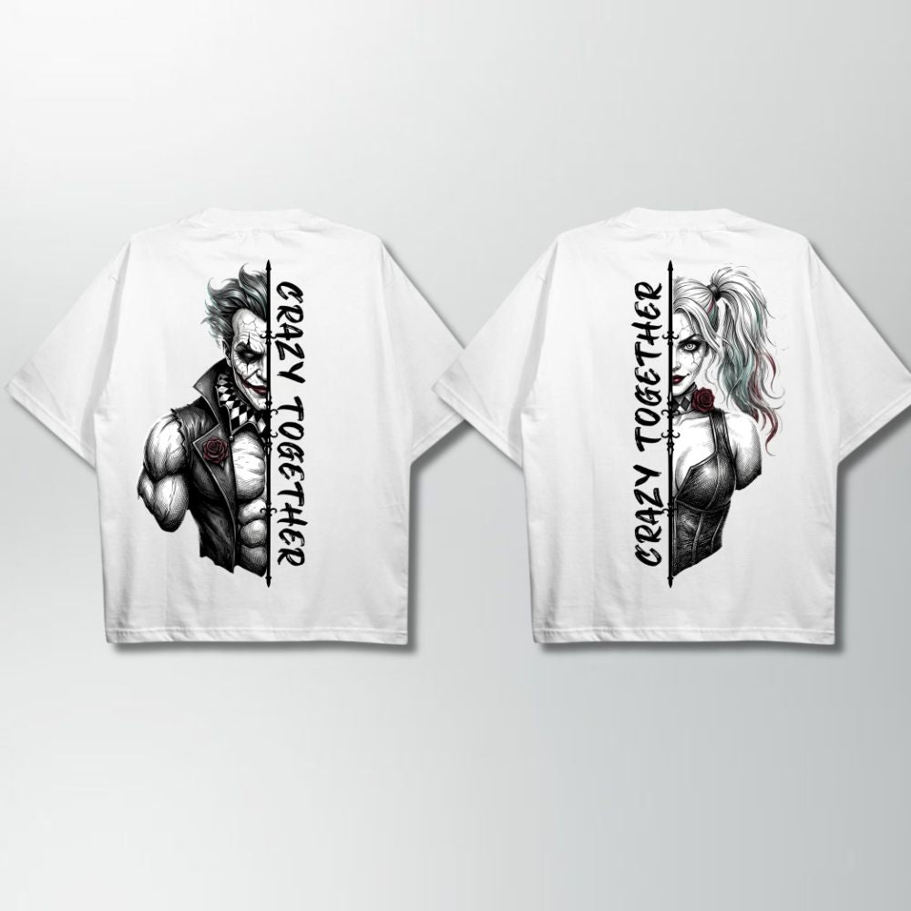 Crazy Together Couple Oversize Shirt