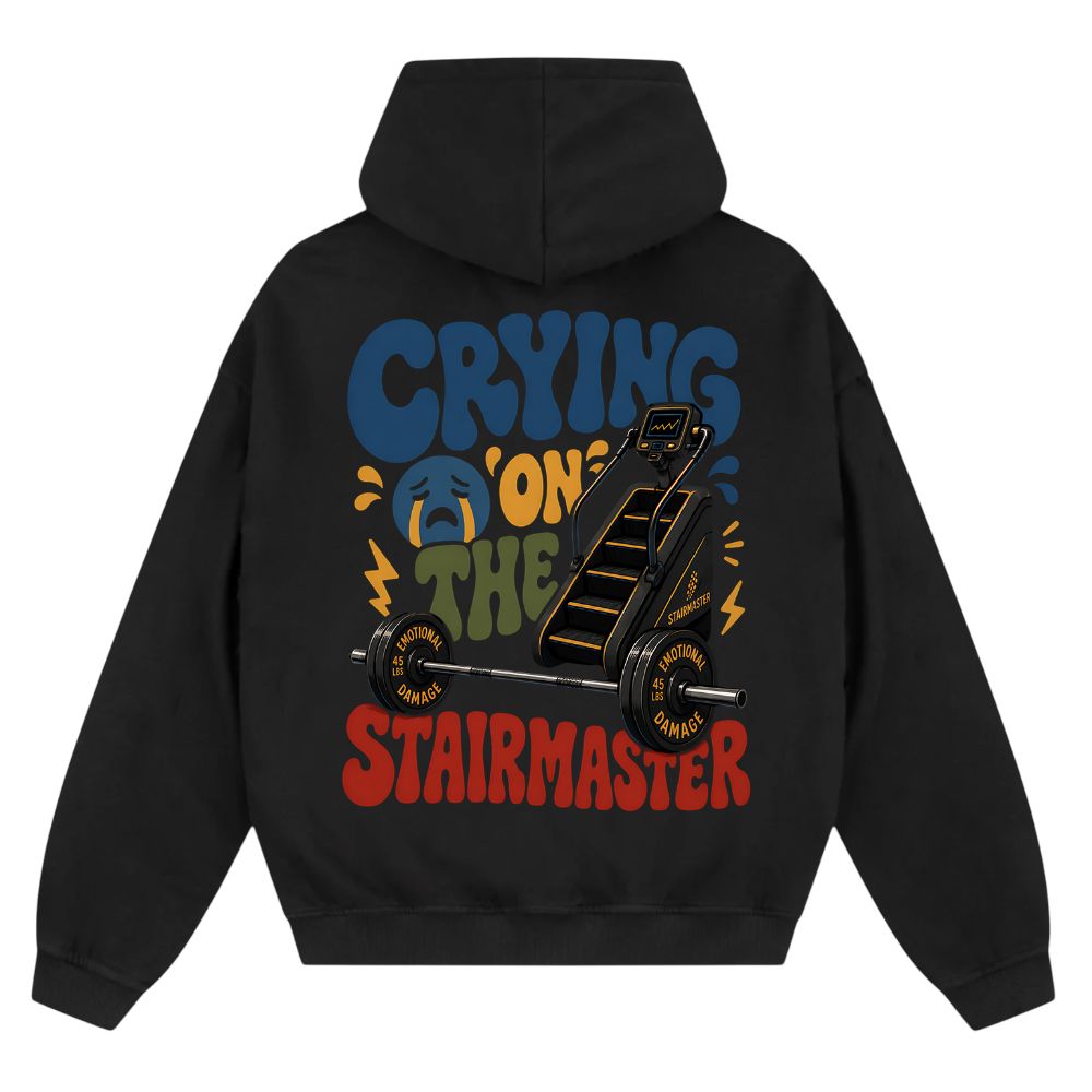 Crying On The Stairmaster Oversize Zipper Hoodie