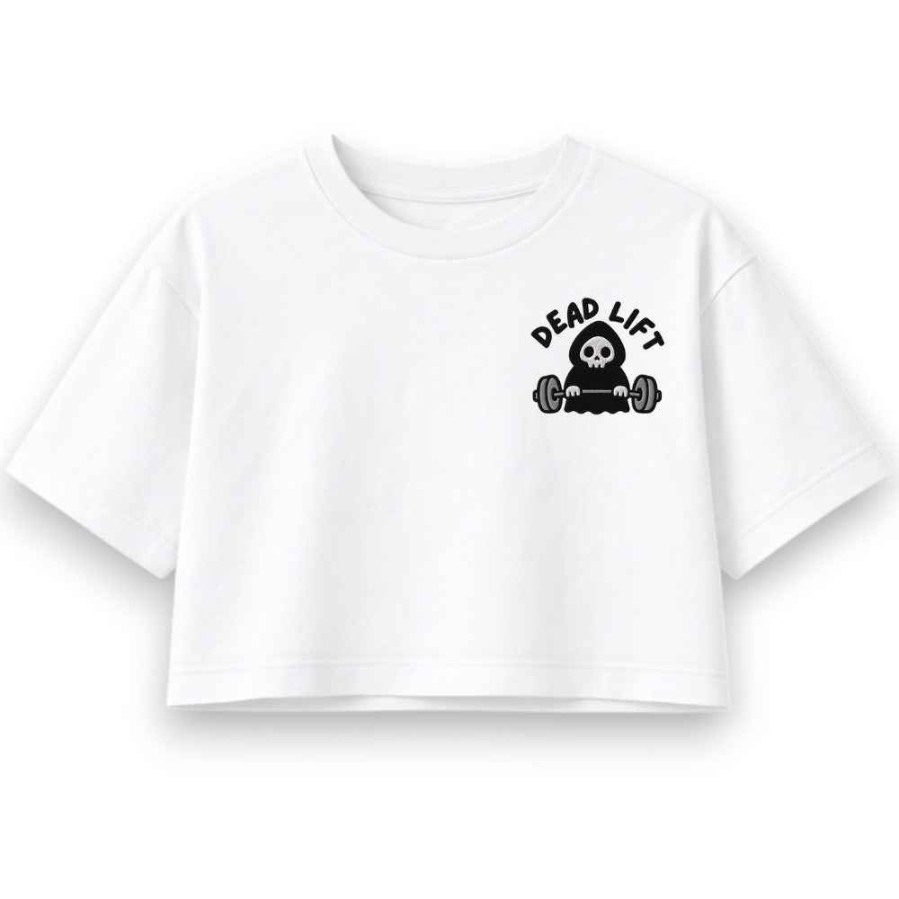Dead Lift Oversize Crop Top Weiß