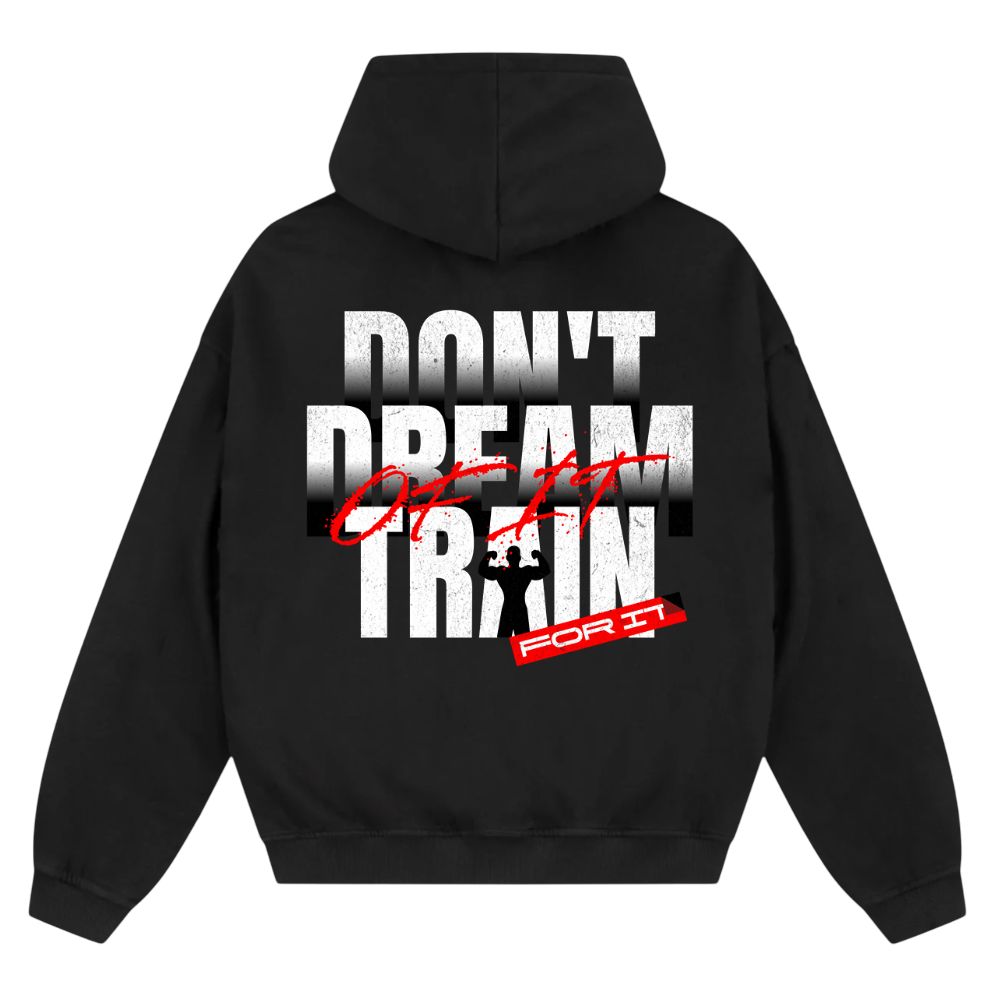 Train For It Oversize Zipper Hoodie