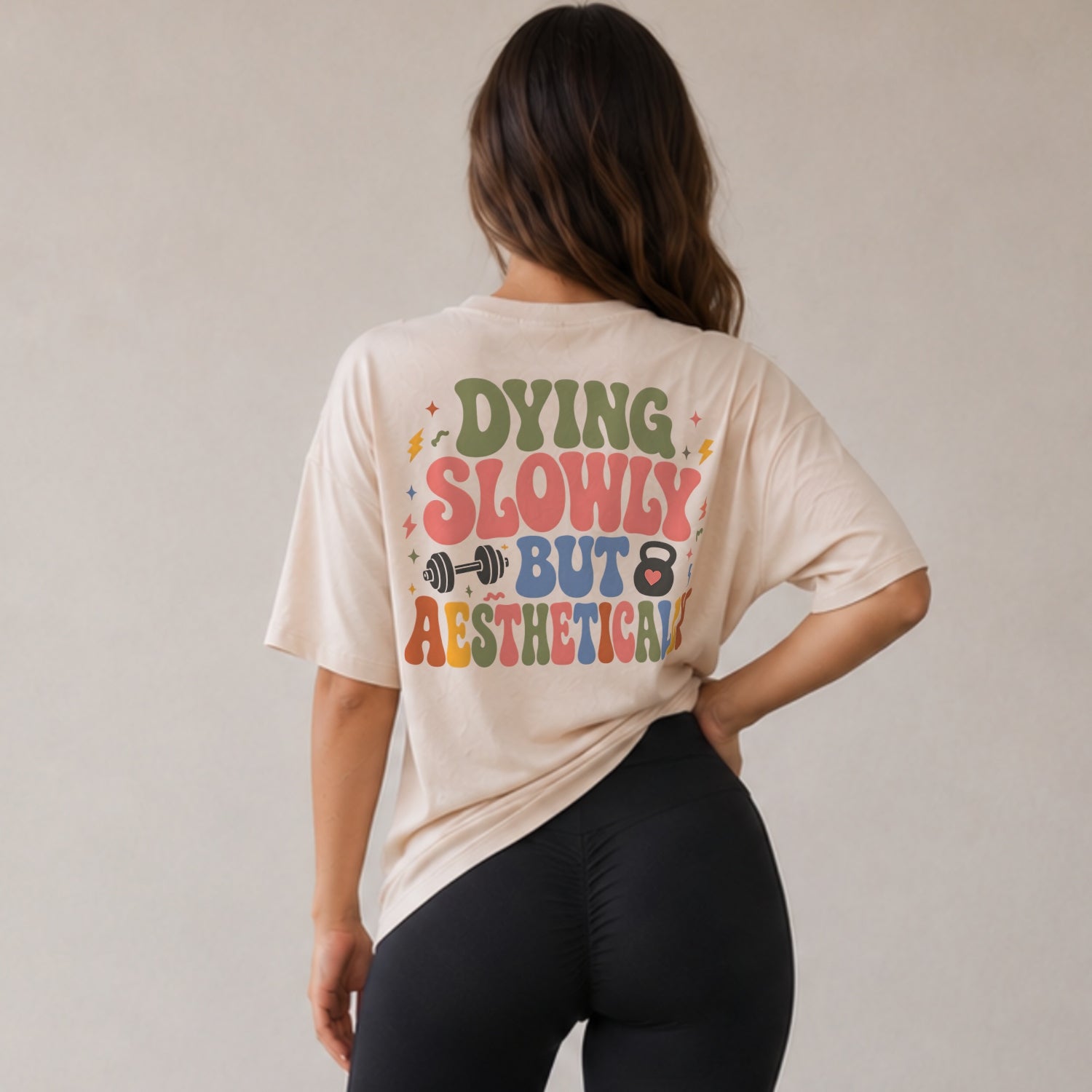 DYING SLOWLY BUT AESTHETICALLY OVERSIZE SHIRT (BACKPRINT)
