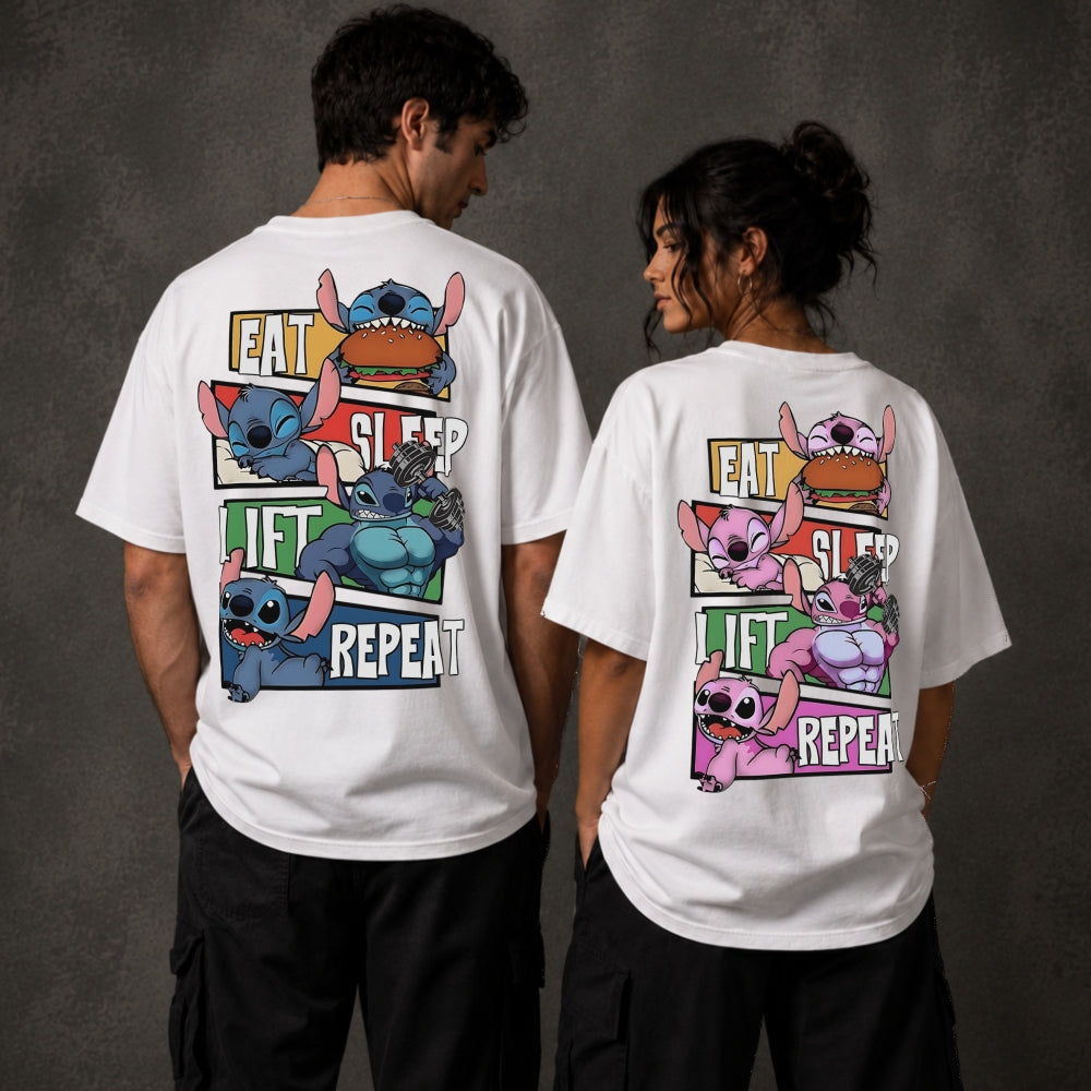 Monsters Eat Sleep Lift Repeat Oversize Shirt