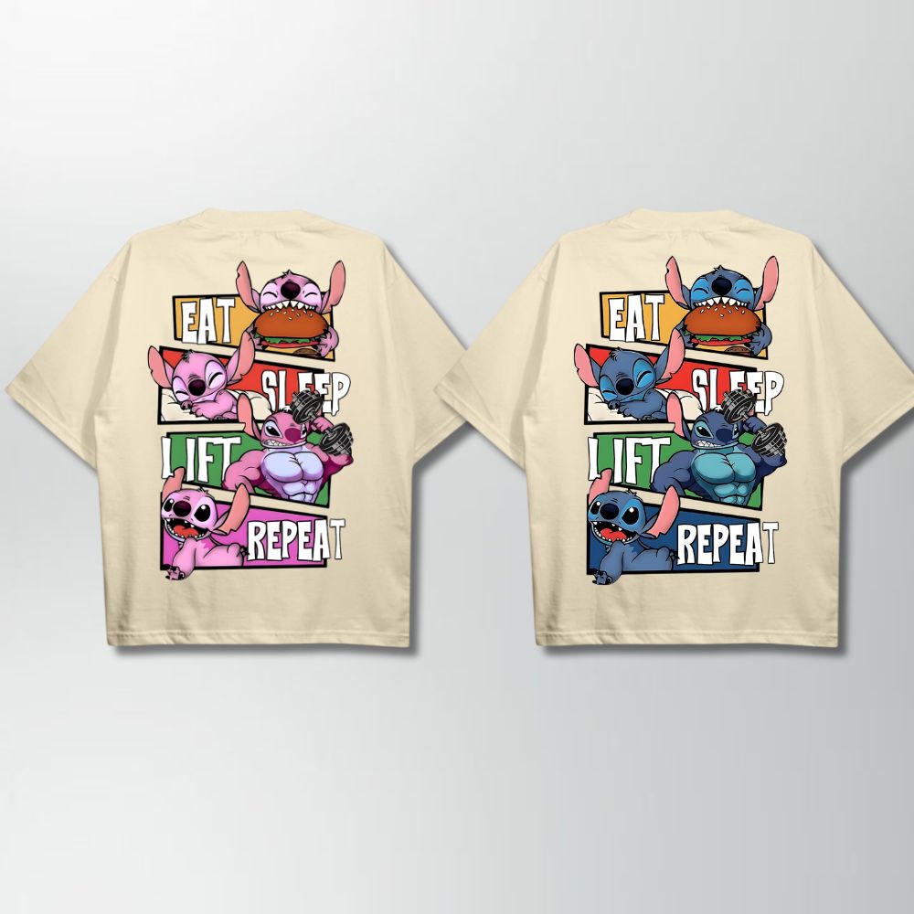 Monsters Eat Sleep Lift Repeat Oversize Shirt