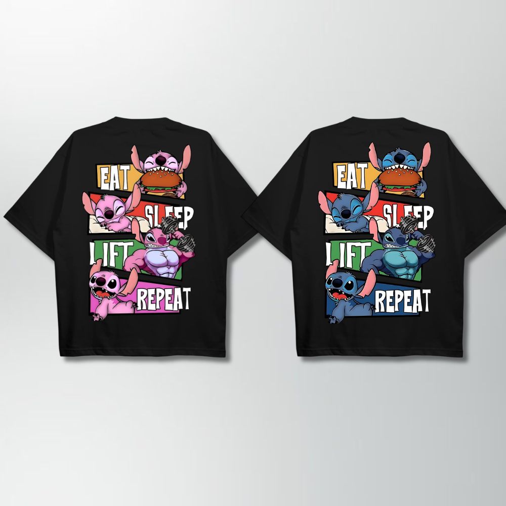Monsters Eat Sleep Lift Repeat Oversize Shirt