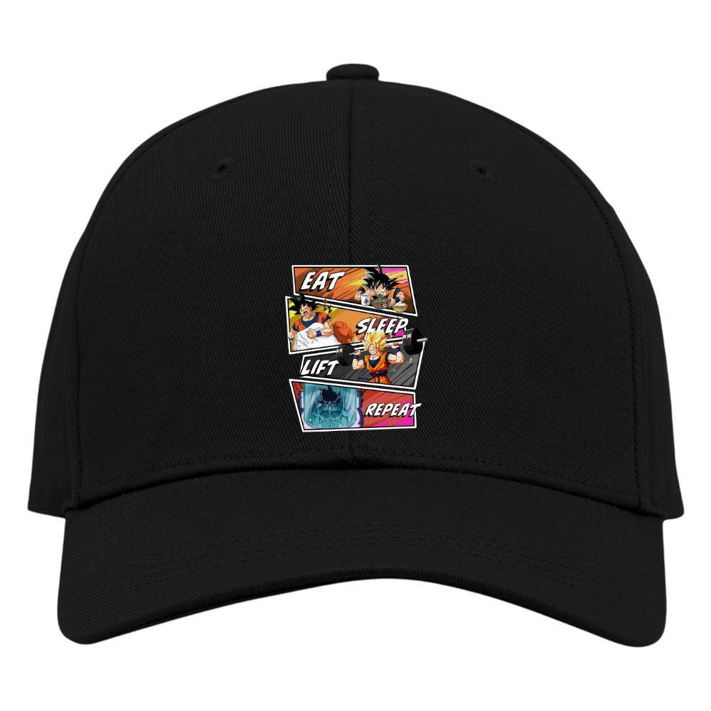 Eat Sleep Lift Repeat Goku Cap