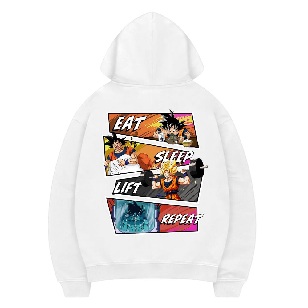 Eat Sleep Lift Repeat Goku Hoodie