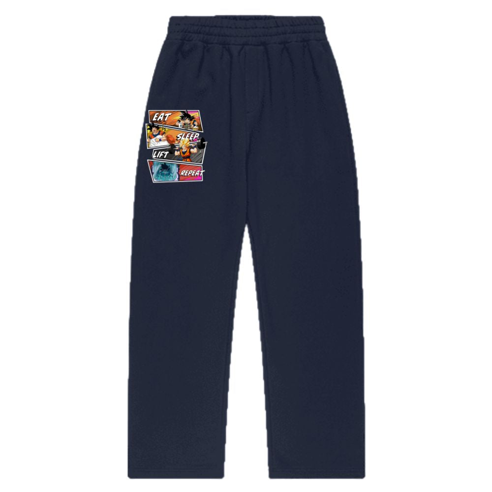 Eat Sleep Lift Repeat Goku Oversize Jogger