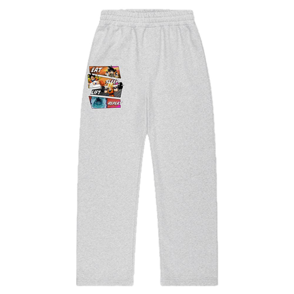 Eat Sleep Lift Repeat Goku Oversize Jogger