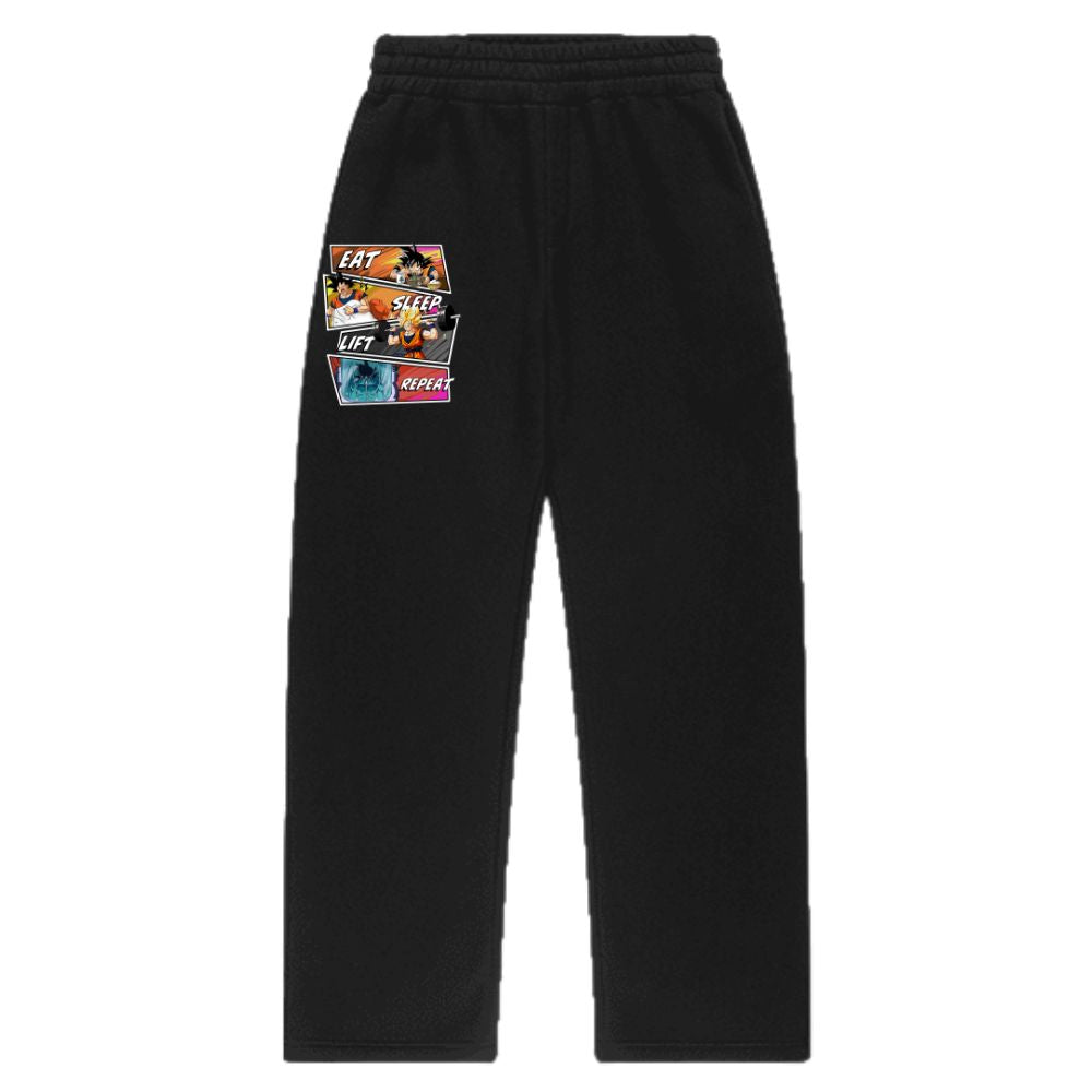 Eat Sleep Lift Repeat Goku Oversize Jogger