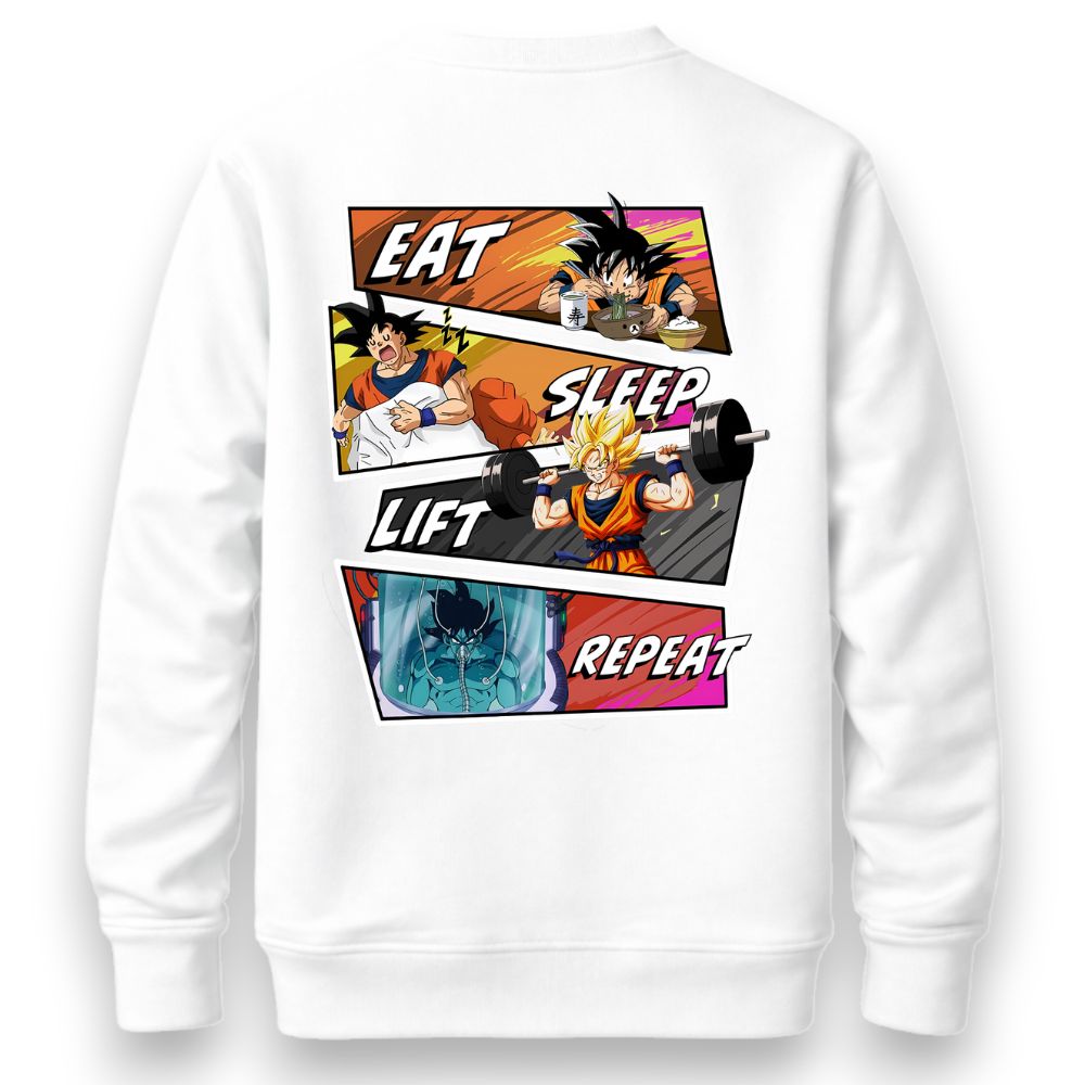 Eat Sleep Lift Repeat Goku Sweatshirt