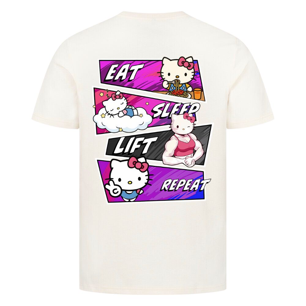 Eat Sleep Lift Repeat Hello Kitty Shirt