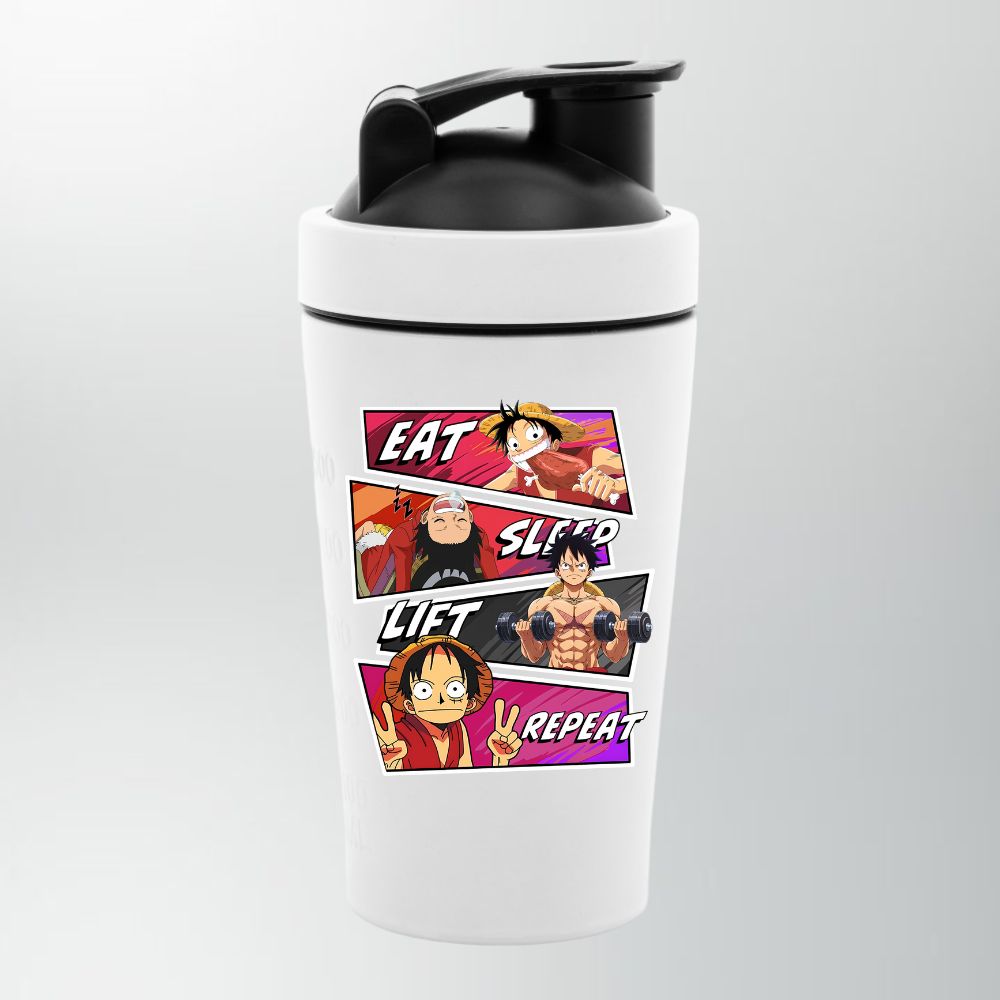 Eat Sleep Lift Repeat Ruffy Shaker