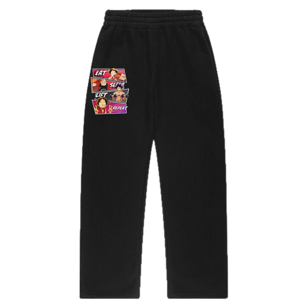 Eat Sleep Lift Repeat Ruffy Oversize Jogger