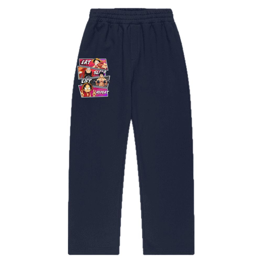 Eat Sleep Lift Repeat Ruffy Oversize Jogger
