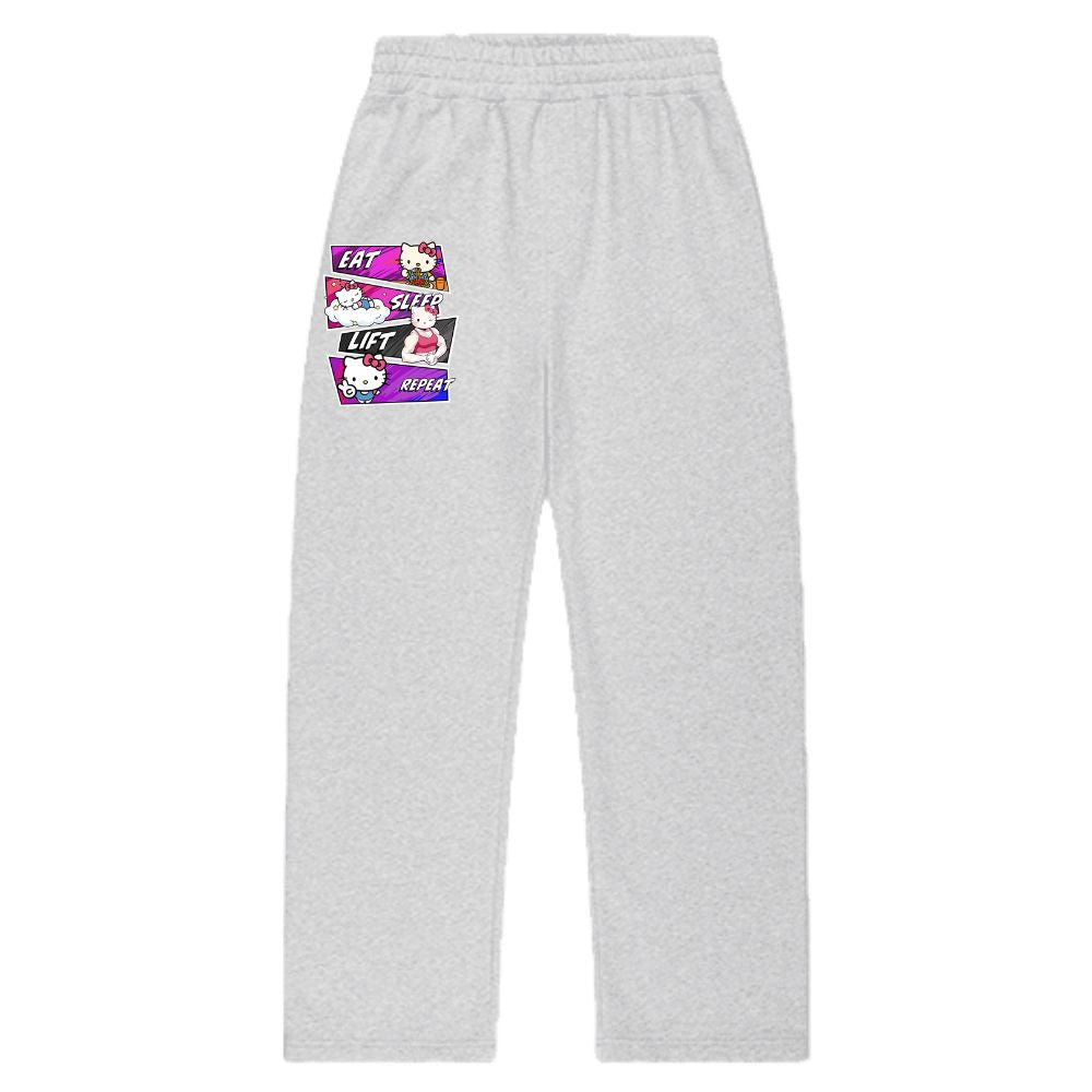 Eat Sleep Lift Repeat Ruffy Oversize Jogger