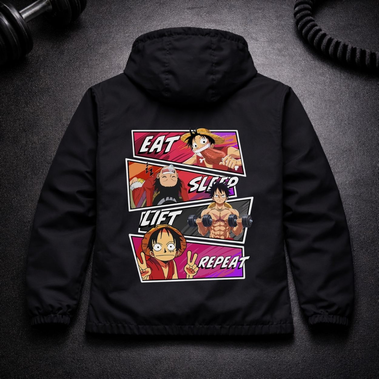 Eat Sleep Lift Repeat Ruffy Perfomance Jacket