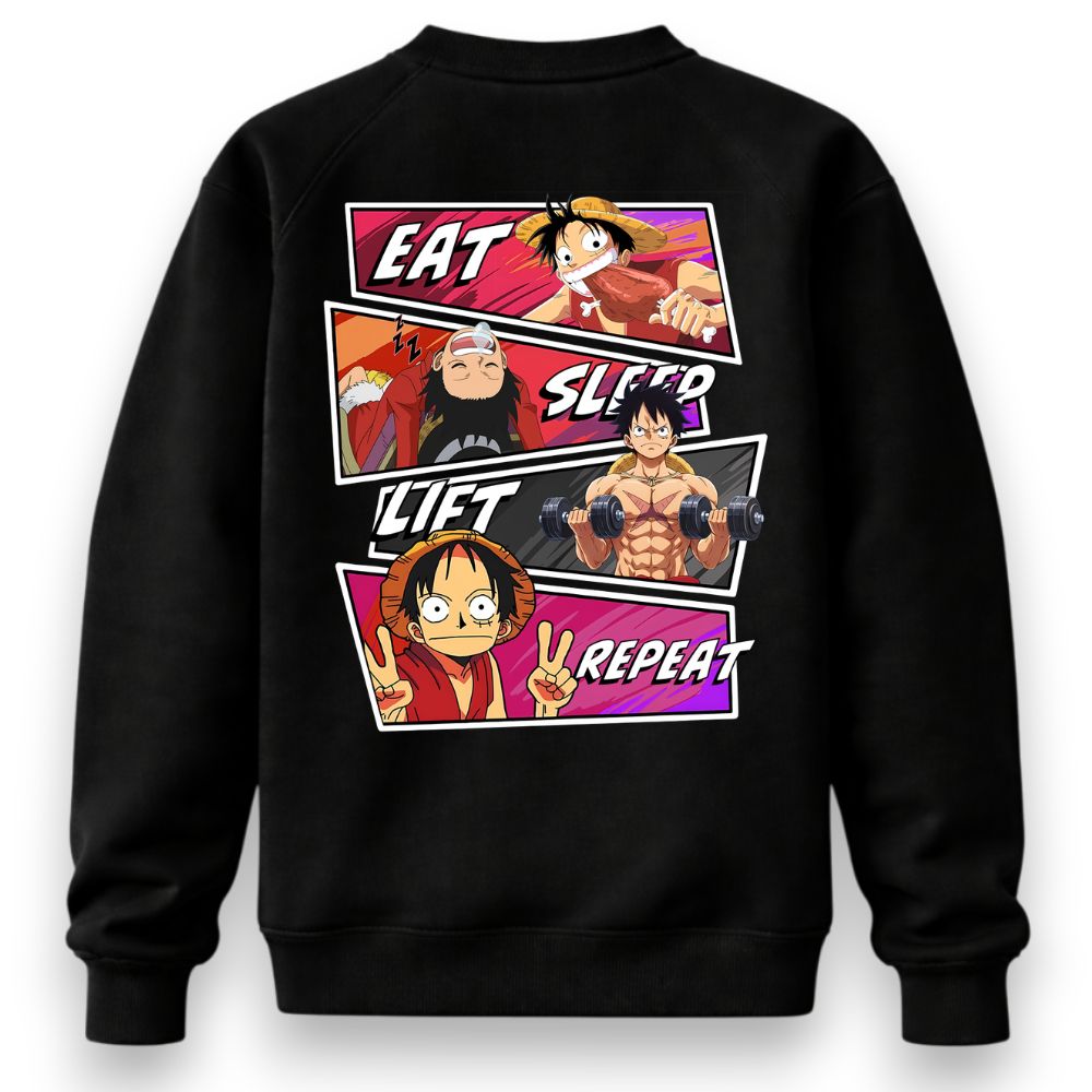 Eat Sleep Lift Repeat Ruffy Sweatshirt