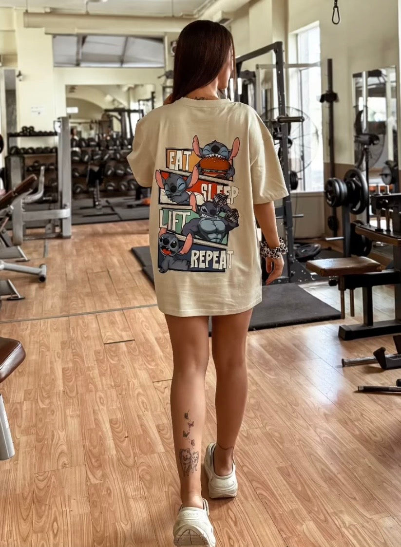 Eat Sleep Lift Repeat Oversize Shirt