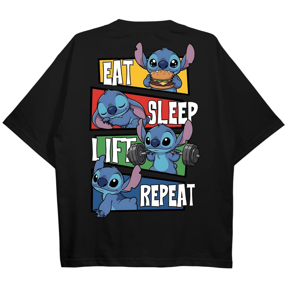 Eat Sleep Lift Repeat Oversize Shirt